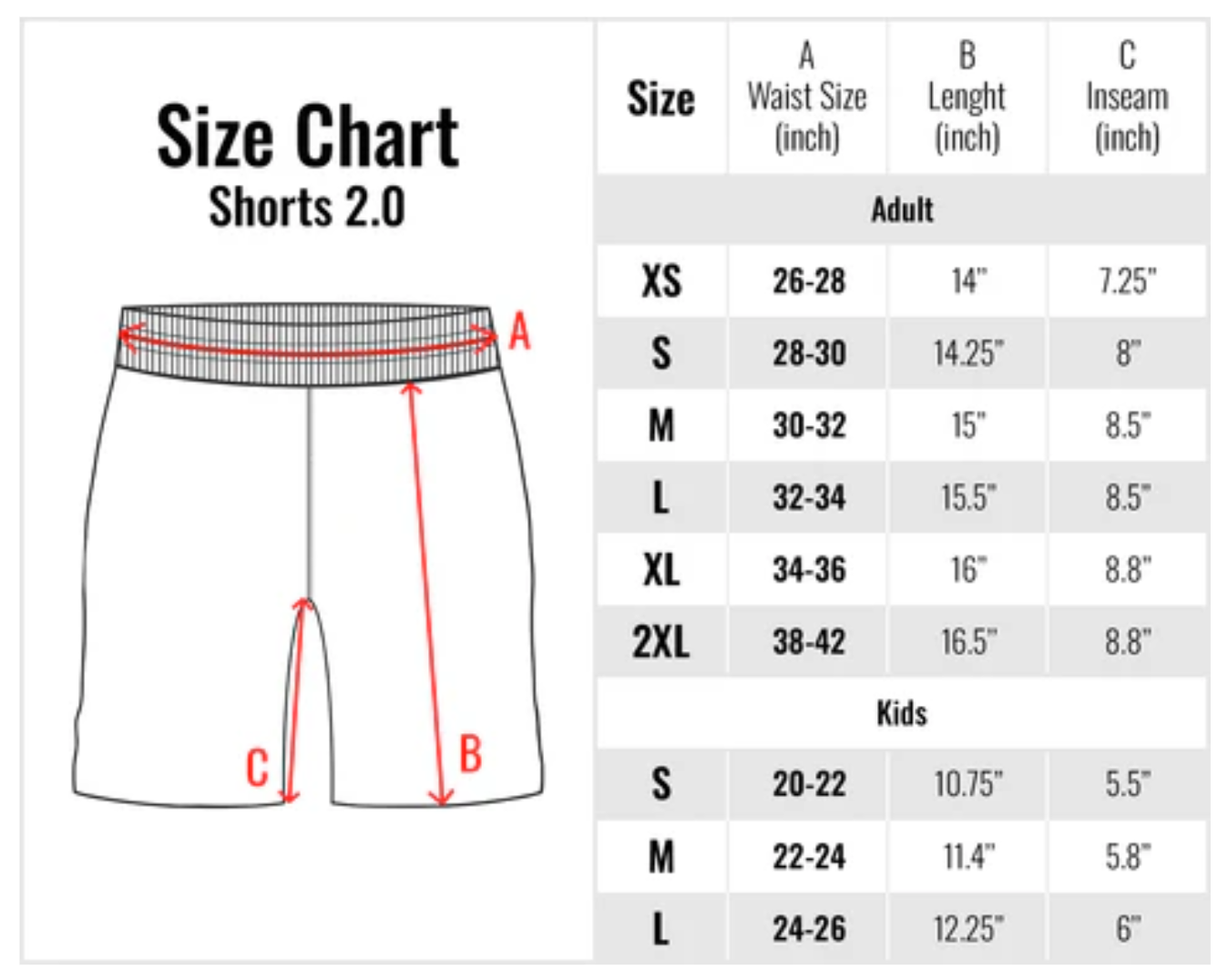 Adult & Kids No gi shorts