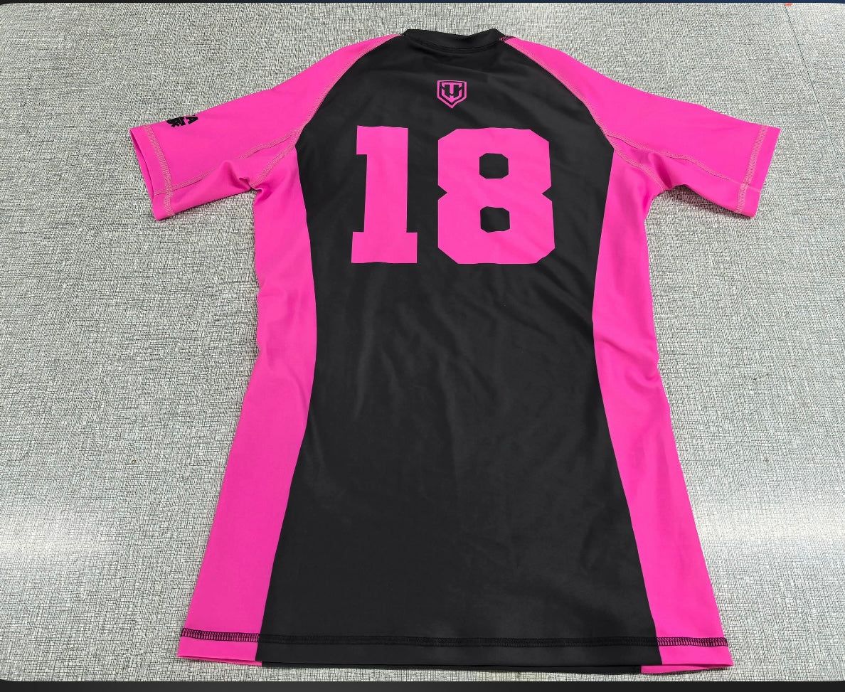 Pink/Black Rashguard top Pre-order only