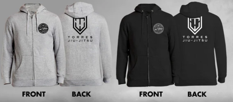 Torres Brazilian Jiu Jitsu Academy Zip-Up Hoodies B