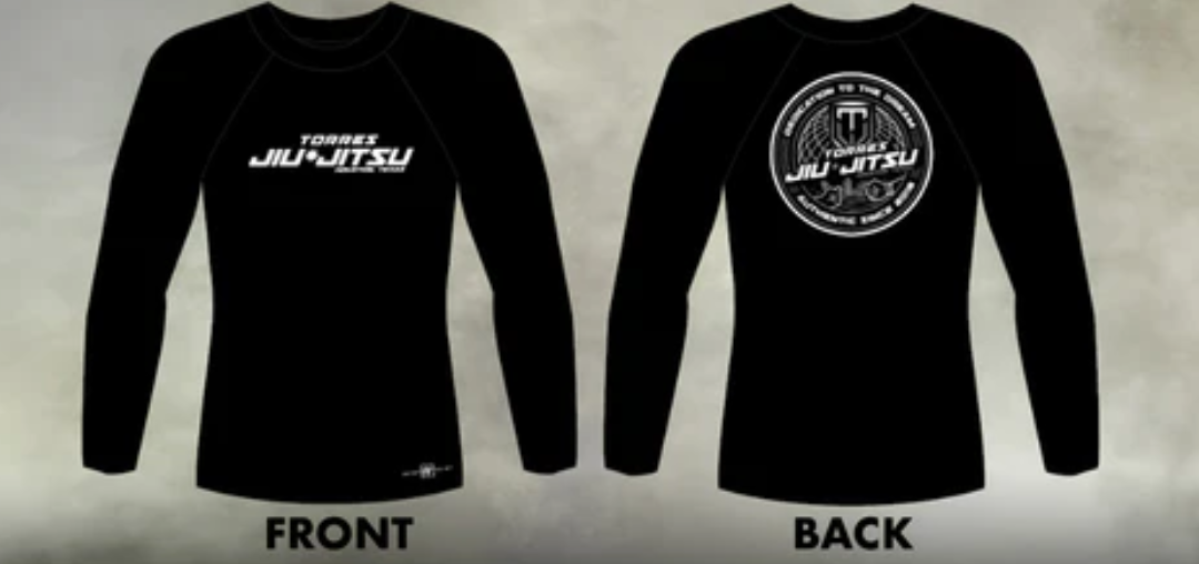 Kids Long Sleeve All Black Rash Guard